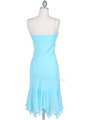 2834  Aqua Chiffon Cocktail Dress - Back Image
