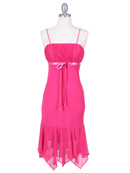 Fuschia Chiffon Cocktail Dress