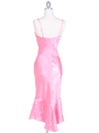 2843 Pink Crinkled Charmeuse Cocktail Dress - Pink, Back View Thumbnail