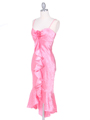 2843 Pink Crinkled Charmeuse Cocktail Dress - Pink, Alt View Thumbnail