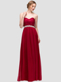 30-2067 Strapless Sweetheart Evening Dress - Red, Front View Thumbnail