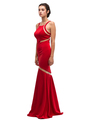 30-6011 Sleeveless Mermaid Prom Evening Dress - Red, Front View Thumbnail