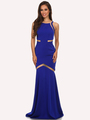 30-6011 Sleeveless Mermaid Prom Evening Dress - Royal Blue, Front View Thumbnail