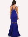 30-6011 Sleeveless Mermaid Prom Evening Dress - Royal Blue, Back View Thumbnail