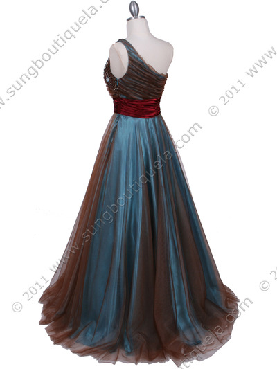 3057 Jade One Should Prom Gown - Jade, Back View Medium