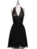 Black Halter Cocktail Dress