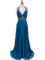 Jade Halter Beaded Chiffon Prom Evening Dress