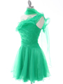 3168 Green One Shoulder Homecoming Dress - Green, Alt View Thumbnail