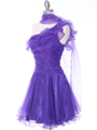 Purple One Shoulder Bridesmaid Dress