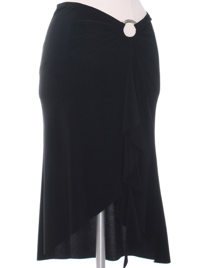 3240 Black Skirt - Black, Front View Medium