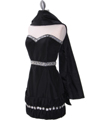 35062C Black Cocktail Dress with Rhinestone Trim by Terani - Black, Alt View Thumbnail