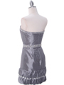 35062C  Silver Cocktail Dress with Rhinestone Trim by Terani - Back Image