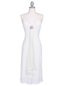 Ivory Pleated Satin Top Dress