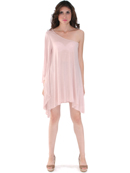 One Sleeve Knitted Casual Dress