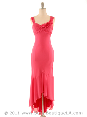 3684 Pink Crisscross-Back Dress, Pink