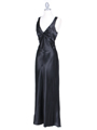 Black Satin Evening Dress