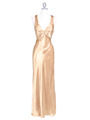 Gold Satin Evening Dress