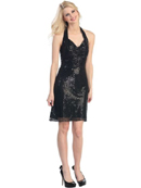 Sequin Halter Party Dress