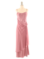 Rose Satin Evening Dress