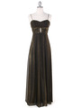 3808 Gold Shimmering Evening Dress - Gold, Front View Thumbnail