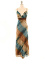 Teal Printed Sequins Dress