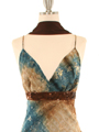 Teal Printed Sequins Dress