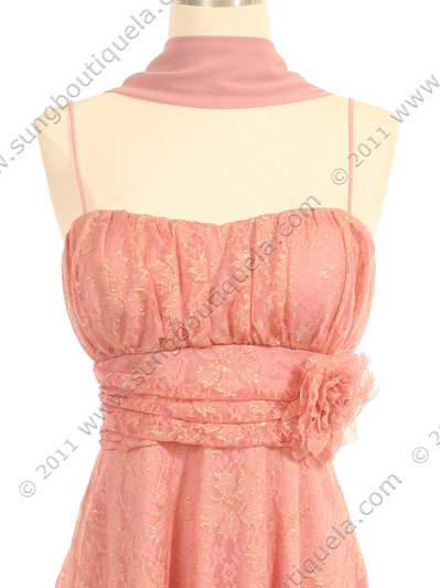 3900 Pink Lace Cocktail Dress - Pink, Alt View Medium