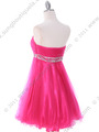 4051 Hot Pink Homecoming Dress - Hot Pink, Back View Thumbnail