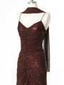 Brown Glitter Evening Dress