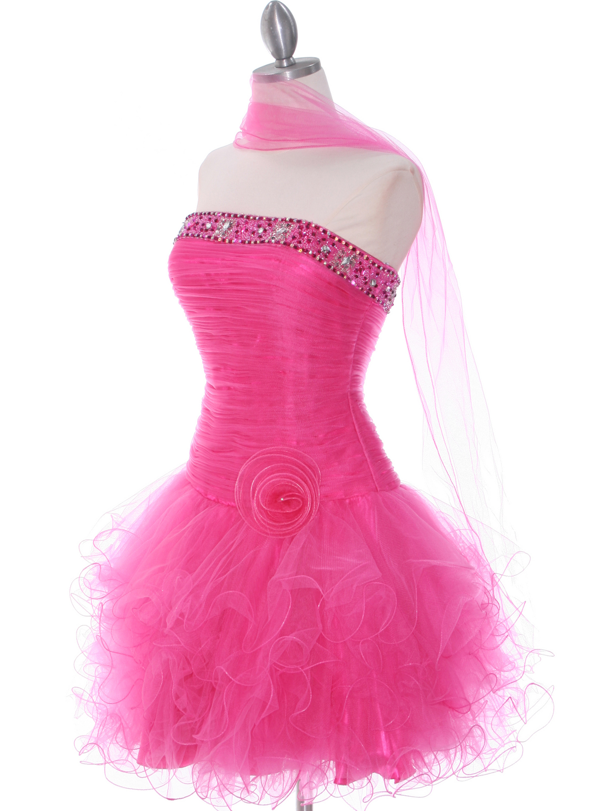 hot pink and black dress on Hot Pink Short Prom Dresses  Hot Pink Beaded Cocktail Dress  Women S