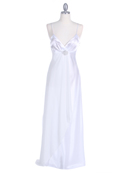 Ivory Evening Dress with Chiffon Layer