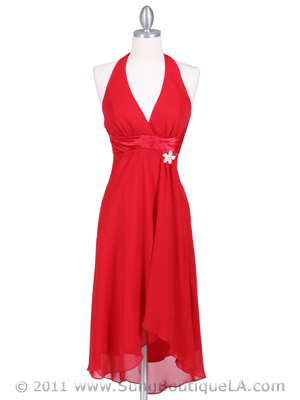 4230 Red Cocktail Dress, Red