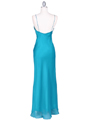 4268 Teal Illusion Evening Gown - Teal, Back View Thumbnail