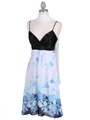 4419 Black Blue Chiffon Print Dress - Black Blue, Alt View Thumbnail