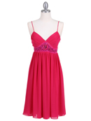 Fuschia Beaded Cocktail Dress