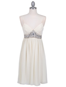 Ivory Beaded Cocktail Dress
