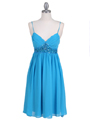 Turquoise Beaded Cocktail Dress