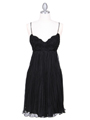 Black Pleated Cocktail Dress