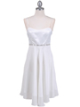 Ivory Satin 3/4 Length Cocktail Dress