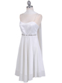 Ivory Satin 3/4 Length Cocktail Dress