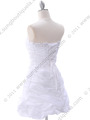 4509 White Taffeta Cocktail Dress - White, Back View Thumbnail
