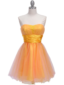 Pink Yellow Homecoming Dress