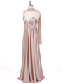 Champagne Satin Evening Gown