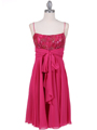Hot Pink Sequins Top Cocktail Dress