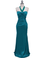 Aqua Halter Evening Dress