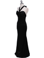 4760A Black Halter Evening Dress - Black, Alt View Thumbnail
