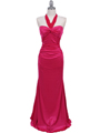 4760A Hot Pink Halter Evening Dress - Hot Pink, Front View Thumbnail