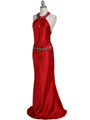 4838 Red Beaded Evening Dress - Red, Alt View Thumbnail