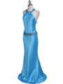 4838 Turquoise Beaded Evening Dress - Turquoise, Alt View Thumbnail
