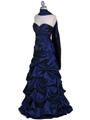 Navy Taffeta Beaded Evening Gown Navy Taffeta Beaded Evening Gown